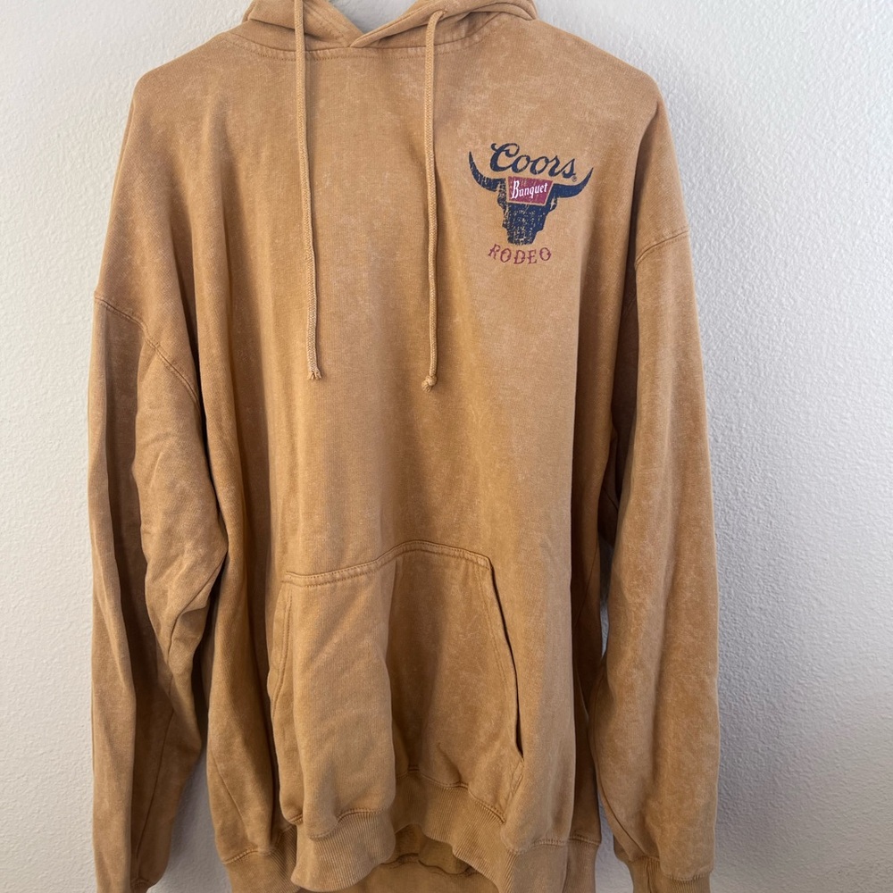 Tan/mustard Coors Banquet Rodeo Hoodie for Men